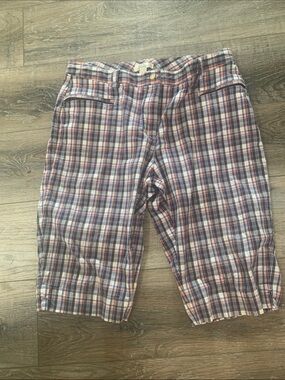Lady Hagen Plaid Shorts in Navy, Pink & Cream